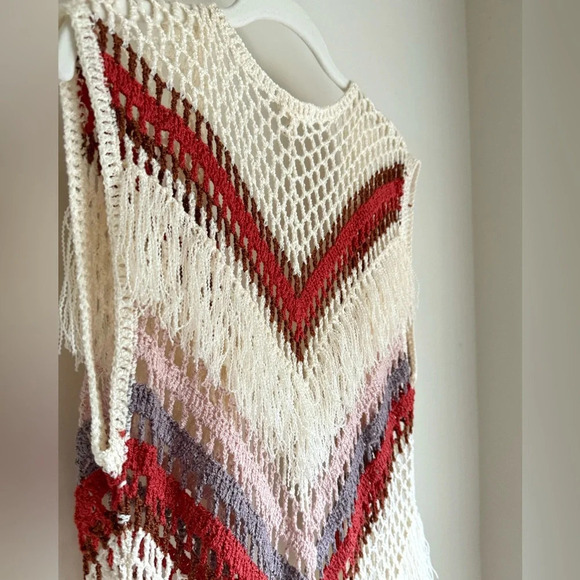 POL by Anthropologie Sleeveless Crochet Duster - Size S - Picture 6 of 10
